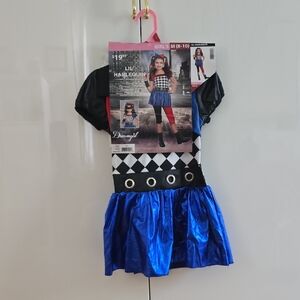 Dreamgirl Harlequin Kids Costume - Blue and Black